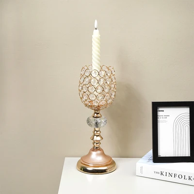 Gambar Informa 12x12x32 cm Artemis Tempat Lilin Dekorasi A1 - Gold
