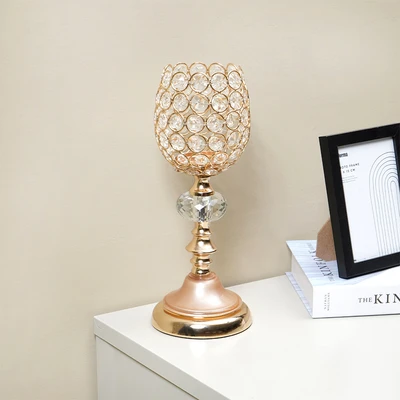 Gambar Informa 12x12x32 cm Artemis Tempat Lilin Dekorasi A1 - Gold