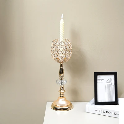 Gambar Informa 12x12x38.5 cm Artemis Tempat Lilin Dekorasi A2 - Gold