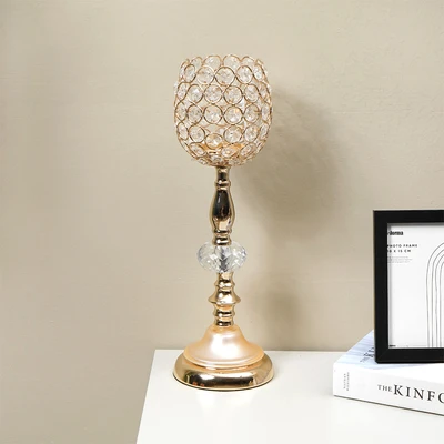 Gambar Informa 12x12x38.5 cm Artemis Tempat Lilin Dekorasi A2 - Gold