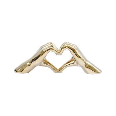 Gambar Informa Patung Miniatur Love Hand 11 cm - Gold Champagne