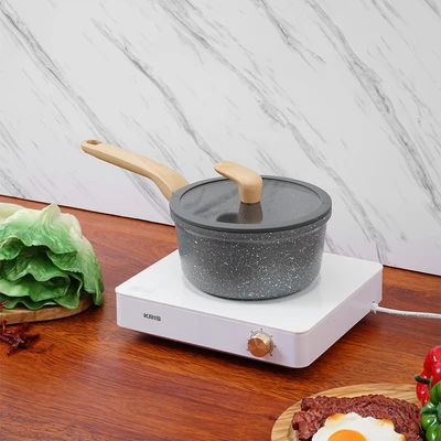 Gambar Culinart Ultima Panci Saucepan Dengan Tutup 18 cm - Abu-Abu