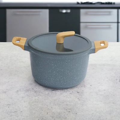 Gambar Kris Panci 22 Cm Ultima Casserole Dengan Tutup - Abu-abu