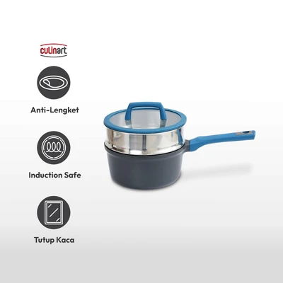 Gambar Culinart Superb Panci Saucepan & Steamer 18x18 cm - Biru
