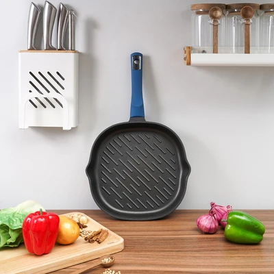 Gambar Culinart Superb Wajan Panggang Aluminium 26 cm - Hitam/Biru