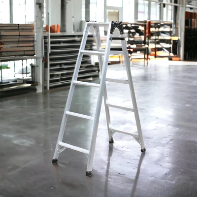 Gambar Krisbow 1.5 Mtr Tangga Lipat Aluminium Basic 2In1 5 Step