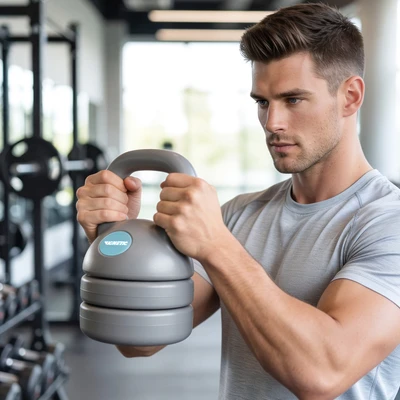 Gambar Kinetic 6 kg Kettlebell Adjustable - Abu-Abu