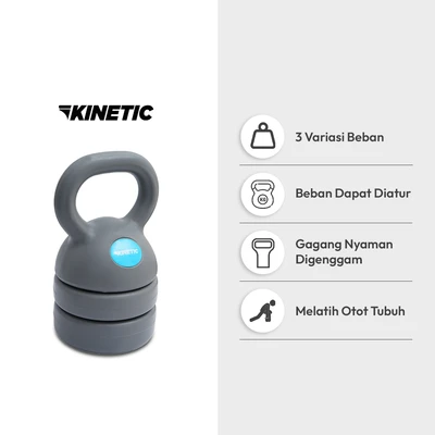 Gambar Kinetic 6 kg Kettlebell Adjustable - Abu-Abu