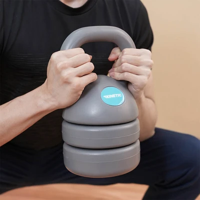 Gambar Kinetic 6 kg Kettlebell Adjustable - Abu-Abu