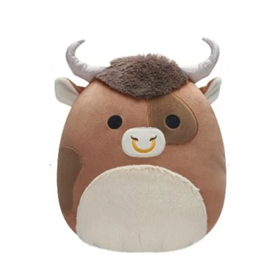Gambar Squishmallows Boneka Spotted Bull 30.4 Cm - Cokelat