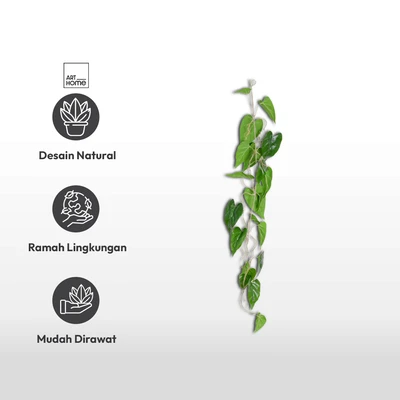 Gambar Arthome Tanaman Artifisial Garland Anthurium Leaf 20.3x20.3x116.8 cm - Hijau