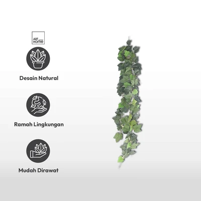 Gambar Arthome Tanaman Artifisial Garland Grape Vine Leaf 22.8x22.8x185.4 cm - Hijau