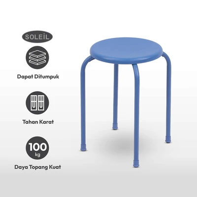 Gambar Soleil Bangku Metal - Biru Gummy