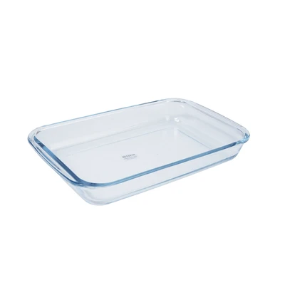 Gambar Kris Loyang Kue Rectangle Dengan Tutup Bambu 36.5x22.5 cm Transparan