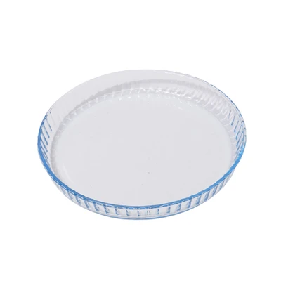 Gambar Kris & 1.5 Liter 2 Liter Piring Saji Pie Kaca Set 2 pcs Transparan