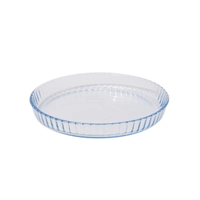 Gambar Kris & 1.5 Liter 2 Liter Piring Saji Pie Kaca Set 2 pcs Transparan