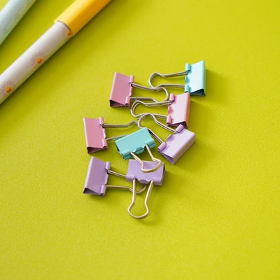 Gambar Ataru Binder Clip Pastel Set 15 pcs - Mix