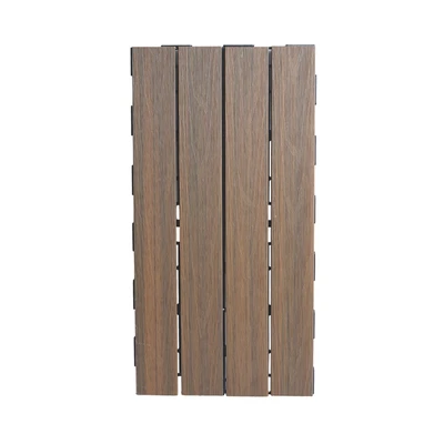 Gambar Rainbodeck Quick Deck Motif Kayu Teak 60x30 cm - Cokelat