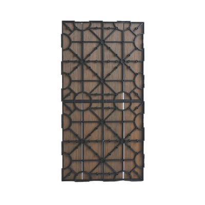 Gambar Rainbodeck Quick Deck Motif Kayu Teak 60x30 cm - Cokelat