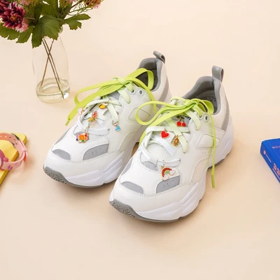 Gambar Ataru Tali Sepatu Ombre Dengan 8 Charms - Hijau Lime
