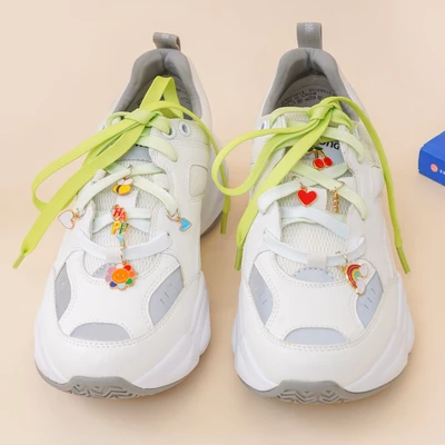 Gambar Ataru Tali Sepatu Ombre Dengan 8 Charms - Hijau Lime