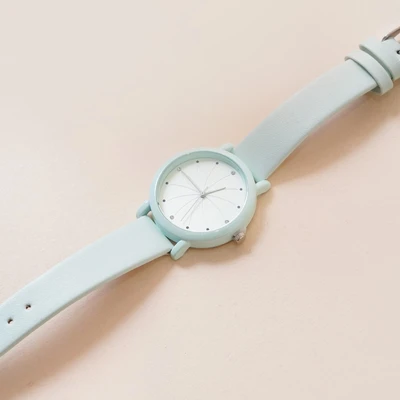 Gambar Ataru Jam Tangan Wanita Slim Silikon Strap - Abu-Abu Muda