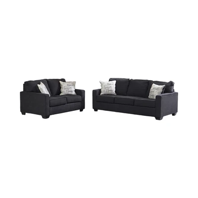 Gambar Ashley Lucina Set Sofa Fabric - Abu-abu Charcoal