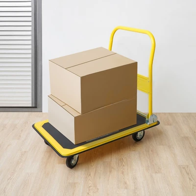Gambar Krisbow Troli Barang Lipat Big 300 Kg - Kuning