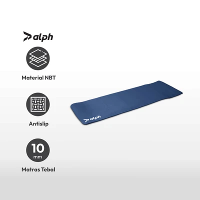 Gambar Alph Matras Yoga Nbr 10 Mm - Biru Tua