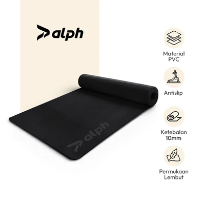 Gambar Alph Matras Yoga Nbr V2 10 mm - Hitam