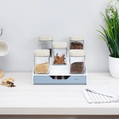 Gambar Stora Rak Bumbu Dapur Plastik - Putih