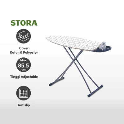 Gambar Stora 127x49x85.5 Meja Setrika Lipat Dengan Retractable Iron Rest