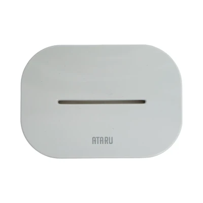 Gambar Ataru Tempat Sabun Batang Oval - Putih/Abu-Abu