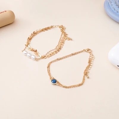 Gambar Ataru Gelang Wanita Set 2 pcs - Gold