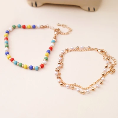 Gambar Ataru Gelang Wanita Beads Set 2 pcs - Mix