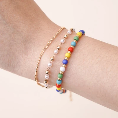 Gambar Ataru Gelang Wanita Beads Set 2 pcs - Mix