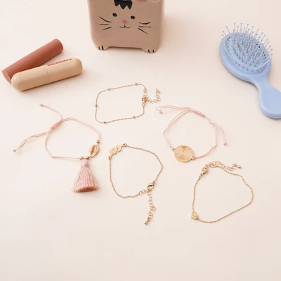 Gambar Ataru Gelang Wanita Earth Set 5 pcs - Gold