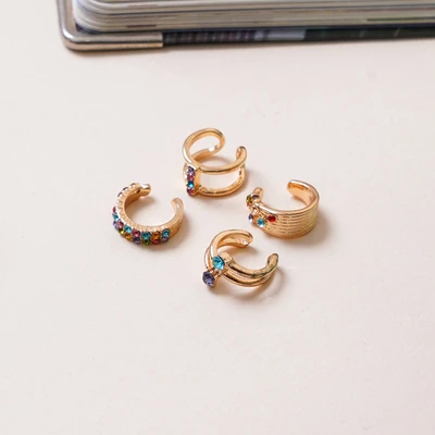Gambar Ataru Anting Jepit Multi Set 4 pcs - Gold