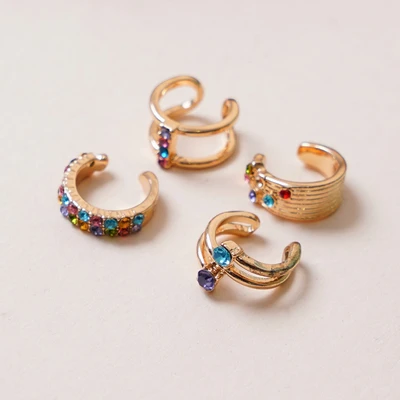 Gambar Ataru Anting Jepit Multi Set 4 pcs - Gold