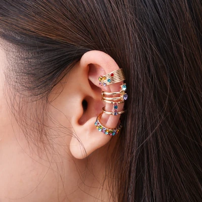 Gambar Ataru Anting Jepit Multi Set 4 pcs - Gold