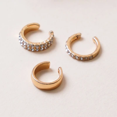 Gambar Ataru Set 5 Pcs Anting Jepit Simple - Gold