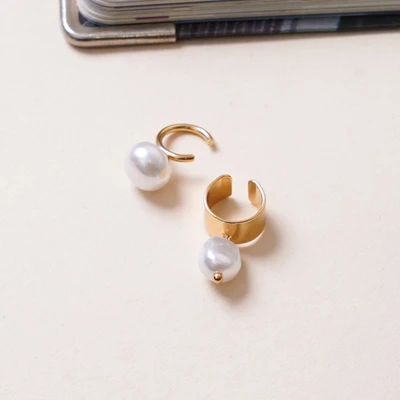 Gambar Ataru Anting Jepit Pearl Set 2 pcs - Gold