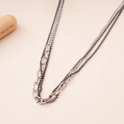 Gambar Ataru Kalung Wanita Double Chain - Silver