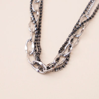 Gambar Ataru Kalung Wanita Double Chain - Silver