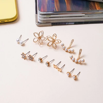 Gambar Ataru Set 6 Pasang Anting - Gold