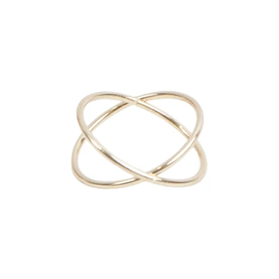 Gambar Ataru Cincin Wanita Cross Set 6 pcs - Gold