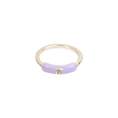 Gambar Ataru Cincin Wanita Set 5 pcs - Ungu/Gold