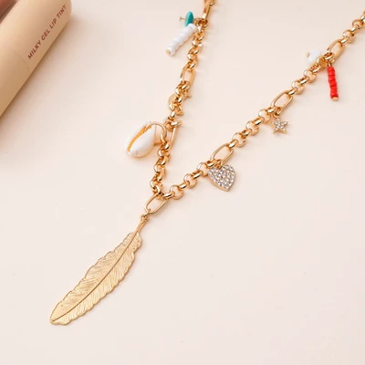 Gambar Ataru Kalung Wanita Dengan Charm Shell - Gold
