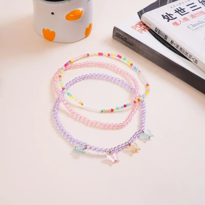 Gambar Ataru Gelang Anak Beads Butterfly Set 3 pcs