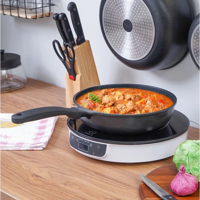 Gambar Cooking Color Alpha Everyday Wajan Penggorengan Aluminium 24 cm - Hitam